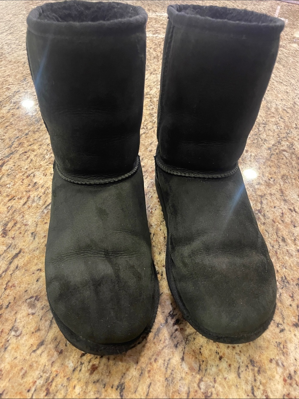 UGG Black Classic Mid-Calf Shearling Boots